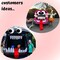 4E's Novelty Monster Trunk or Treat Car Decoration Kit – Huge Eye Monster Face with Teeth, Tongue, Horns, Waterproof PVC Outdoor Halloween Garage Door & Car SUV Decorations for Kids Party